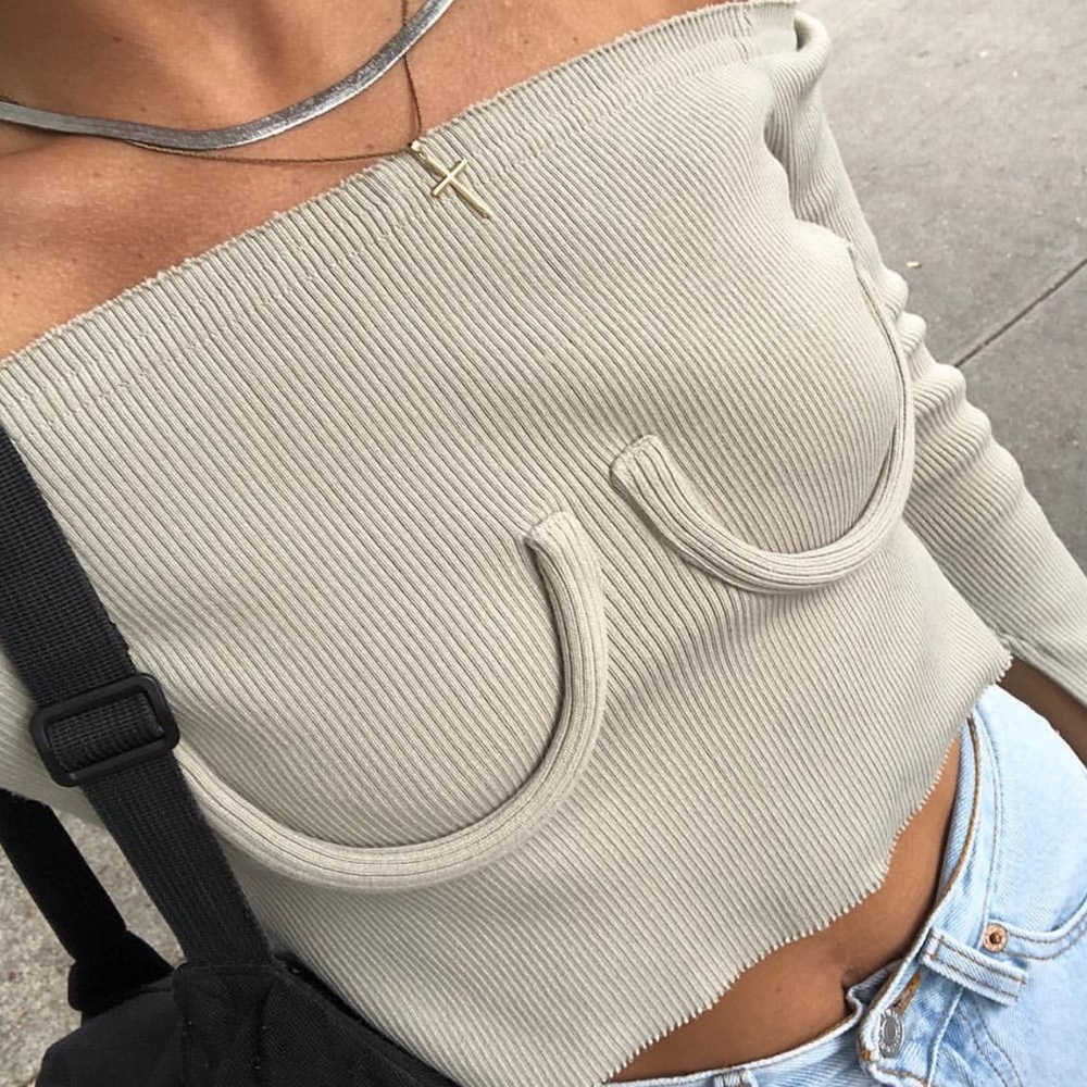 Knitted cropped top